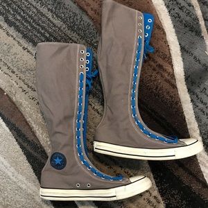Converse Zip Up Knee High Grey/ Blue Unisex Men’s 8 / Women’s 10